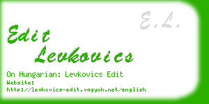 edit levkovics business card